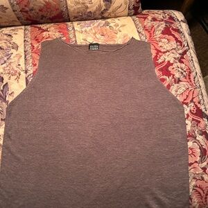 Heather Gray Scoop Neck Muscle Tee